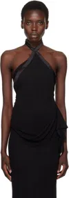 Aaron Esh Black Halter Top