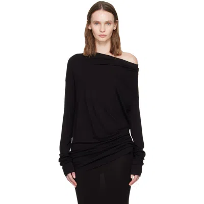 Aaron Esh Black Off The Shoulder Top