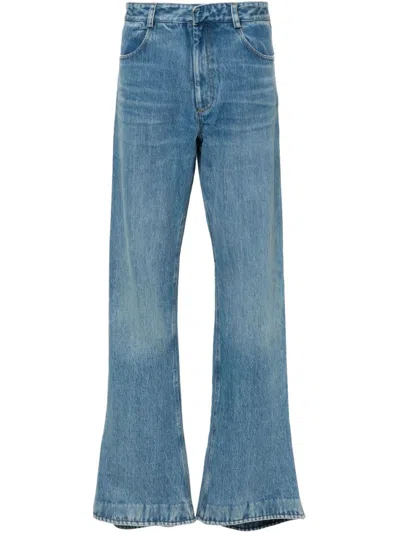 Aaron Esh Puddle Flared Jeans In Blue