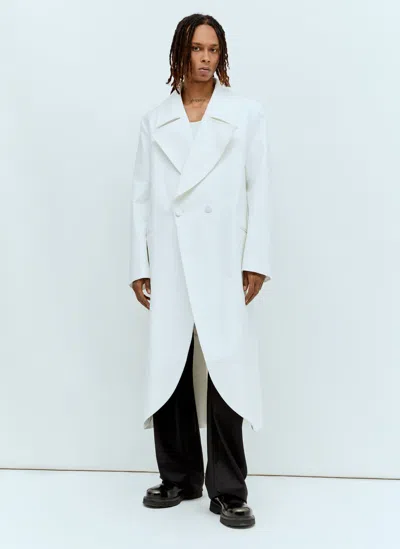 Aaron Esh Double Button Coat In White