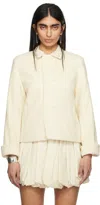 Aaron Esh Ssense Exclusive Beige Double-breasted Jacket In White
