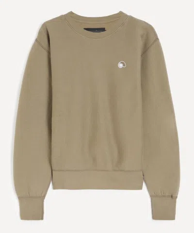 Aaron Levine Mens Kelp Crew-neck Sweatshirt In Green