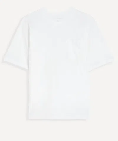 Aaron Levine Mens White Boxy Pocket T-shirt