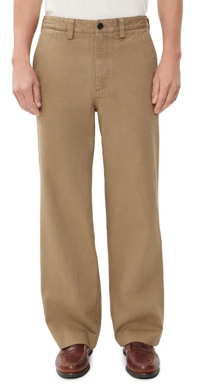 Aaron Levine Sulphur Dyed Workwear Pants Dune In Nude