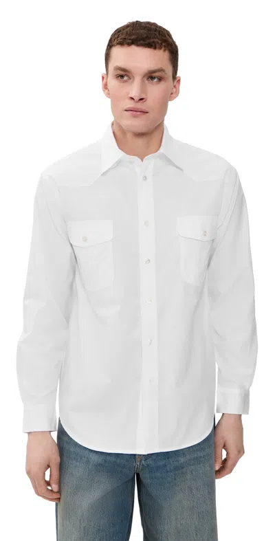 Aaron Levine Western Shirt White