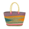 AARVEN GHANAIAN LARGE SHOPPING BOLGA BASKET WITH HANDLES 'AFI'