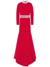 Aavva Crystal-embellished Mermaid Gown In Red