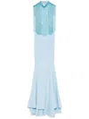 Aavva Fringed Mermaid Gown In Blue