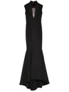 Aavva High-neck Mermaid Gown In Black