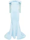 Aavva Off-shoulder Mermaid Gown In Blue