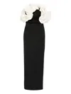 Aavva Off-shoulder Ruffled Midi Dress In Black