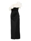 Aavva Pearl-embellished Draped Dress In Black