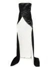 Aavva Two-tone Strapless Gown In Black