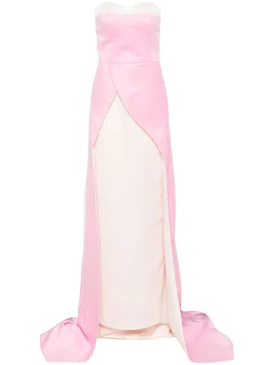 Aavva Two-tone Strapless Gown In Pink