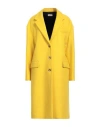 A.b. A. B. Woman Coat Yellow Size 6 Wool, Polyamide