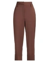 A.b. A. B. Woman Pants Brown Size 2 Polyester, Virgin Wool, Elastane
