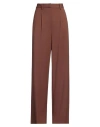 A.b. A. B. Woman Pants Brown Size 8 Virgin Wool, Elastane In Brown