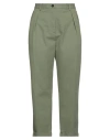 A.b. A. B. Woman Pants Military Green Size 10 Cotton In Green