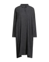 A.b  Apuntob A. B Apuntob Woman Midi Dress Lead Size 3 Virgin Wool