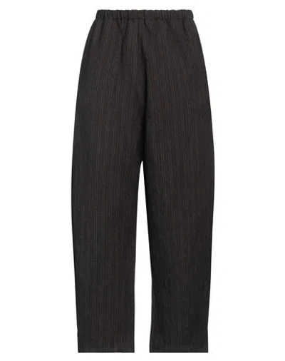 A.b  Apuntob A. B Apuntob Woman Pants Dark Brown Size 3 Virgin Wool, Cotton, Metallic Fiber