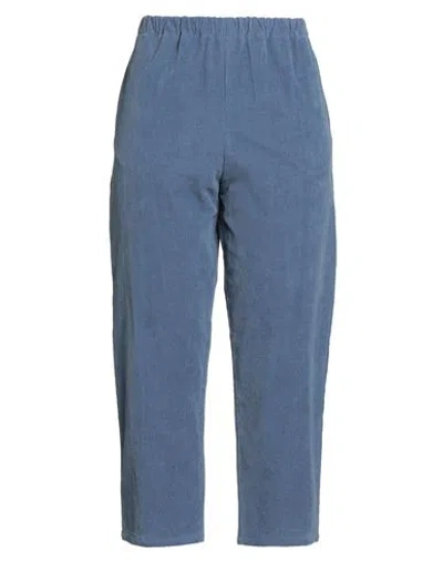 A.b  Apuntob A. B Apuntob Woman Pants Pastel Blue Size L Cotton, Metallic Fiber
