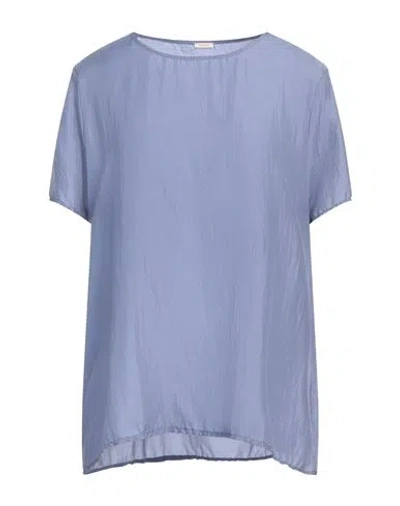 A.b  Apuntob A. B Apuntob Woman Top Slate Blue Size L Silk