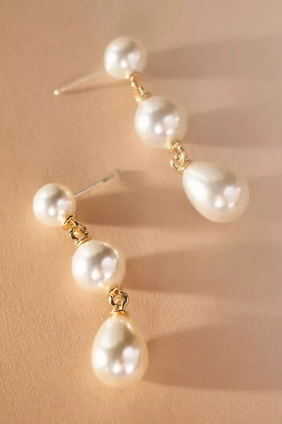 A.b. Ellie Studio Bride By A. B. Ellie Pearl Triple Drop Earrings