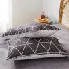 A.b. Geometric Microfiber Pillowcase In Black;white
