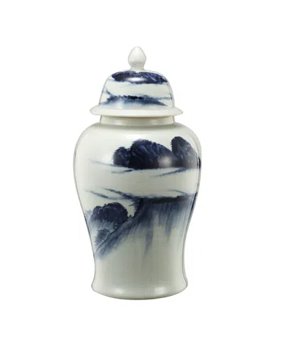 Ab Home 18" Windswept Ginger Jar In White