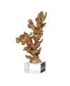Ab Home Golden Coral Accent On Clear Base In Gold