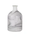 Ab Home Svirla Vase, Black And White Swirl In White