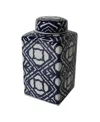 Ab Home Valora Square Lidded Jar In Blue