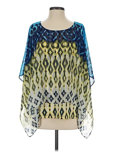 Pre-owned Ab Studio 3/4 Sleeve Blouse In Blue