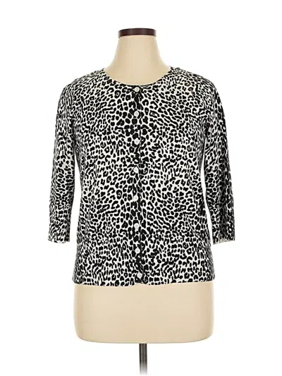 Pre-owned Ab Studio Cardigan Sweater In Black