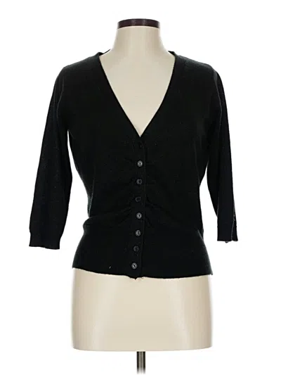 Pre-owned Ab Studio Cardigan Sweater In Black