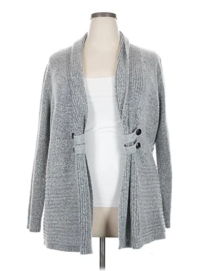 Pre-owned Ab Studio Cardigan Sweater In Gray