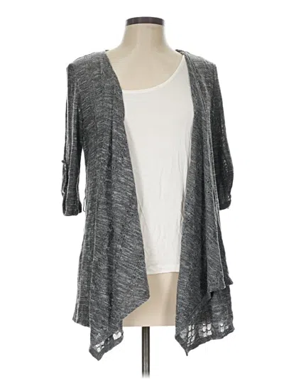 Pre-owned Ab Studio Cardigan Sweater In Gray