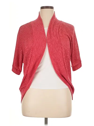 Pre-owned Ab Studio Cardigan Sweater In Red