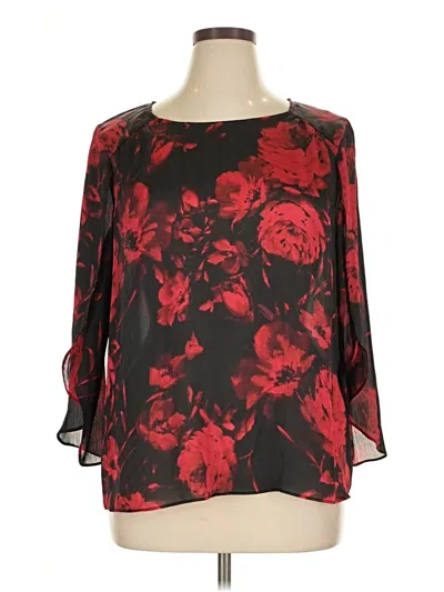 Pre-owned Ab Studio Cardigan Sweater In Red