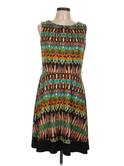 Pre-owned Ab Studio Casual Dress In Brown