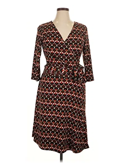 Pre-owned Ab Studio Casual Dress In Brown