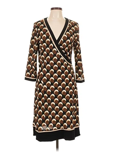 Pre-owned Ab Studio Casual Dress In Brown