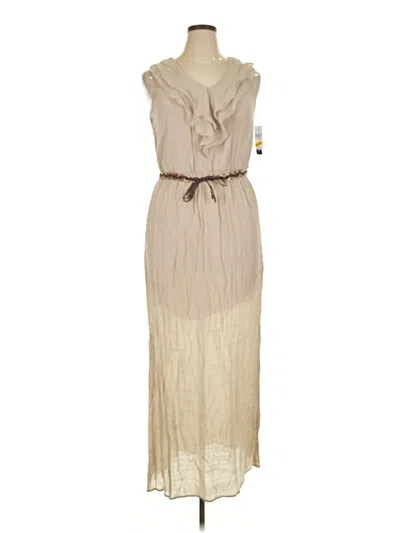 Pre-owned Ab Studio Casual Dress In Tan