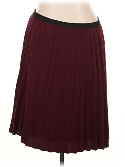 Pre-owned Ab Studio Casual Skirt In Burgundy