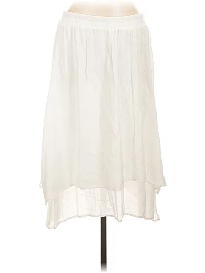 Pre-owned Ab Studio Casual Skirt In White
