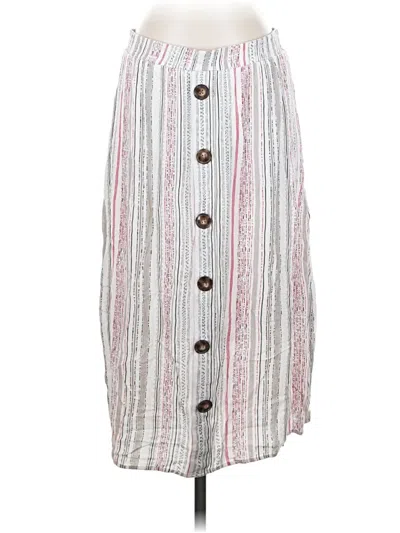 Pre-owned Ab Studio Casual Skirt In White