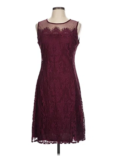 Pre-owned Ab Studio Cocktail Dress In Burgundy