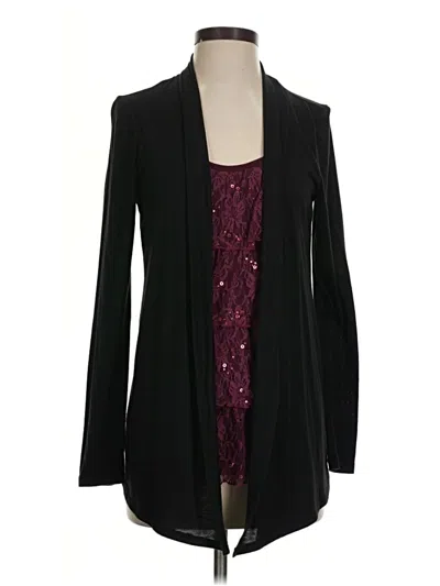 Pre-owned Ab Studio Long Sleeve Top Black Cowl Neck Tops