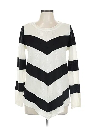 Pre-owned Ab Studio Pullover Sweater In White