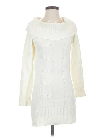 Pre-owned Ab Studio Pullover Sweater In White